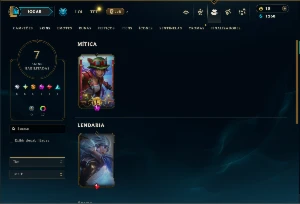 Ouro 4 com 45 Champs e 7 Skins - League of Legends LOL
