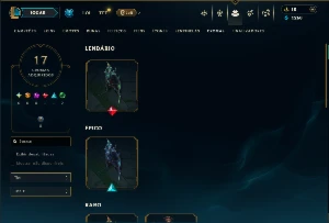Ouro 4 com 45 Champs e 7 Skins - League of Legends LOL