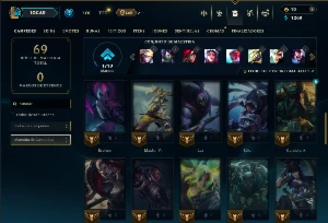 Ouro 4 com 45 Champs e 7 Skins - League of Legends LOL