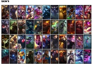 Conta prata 1 com 138 Champs e 150 Skins + 500k de Shaco - League of Legends LOL