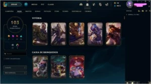🎀🧸Platina 2 muitas skins e campeão 🧸🎀 - League of Legends LOL