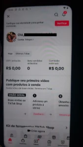 Conta Do Tiktok Com Shop Ativo +1,4K Seguidores, Lives Ativa - Redes Sociais