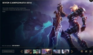 CONTA DE LOL COM RIVEN CAMPEONATO - League of Legends