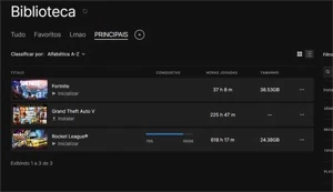 CONTA ROCKET LEAGUE, GTA 5 E FORTNITE +23 jogos - Epic Games