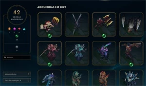 CONTA LOL LVL 350, PLATINA 3 COM DIVERSAS SKINS (217x) - League of Legends