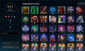 CONTA LOL LVL 350, PLATINA 3 COM DIVERSAS SKINS (217x) - League of Legends