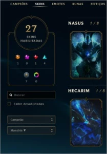 Conta LVL 191 GOLD 3 - S9 - COM 2800RPS - League of Legends LOL