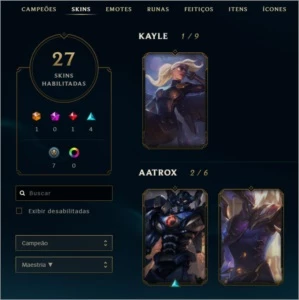 Conta LVL 191 GOLD 3 - S9 - COM 2800RPS - League of Legends LOL