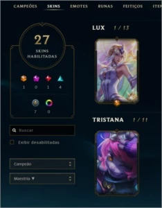 Conta LVL 191 GOLD 3 - S9 - COM 2800RPS - League of Legends LOL