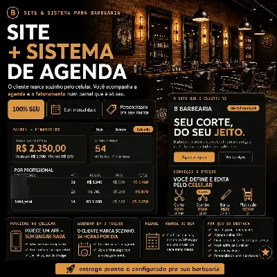 Site para Barbearia 💈 Agenda Online + Painel Financeiro - Sites, Lojas e Sistemas Prontos Sites e Scripts