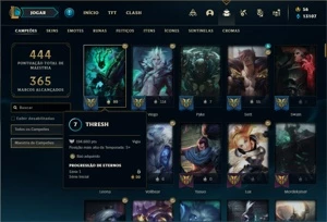 Conta prata 4 com 140 Champs e 66 Skins +1 Fragmento - League of Legends LOL