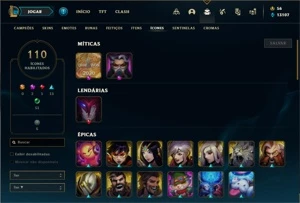Conta prata 4 com 140 Champs e 66 Skins +1 Fragmento - League of Legends LOL