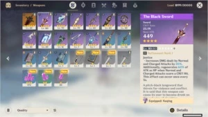 Conta rank 41 Keqing BEM EQUIPADA + arma Passe de Batalha - Genshin Impact