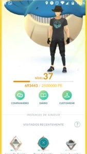 Conta lvl 37 Amarela - Pokémon