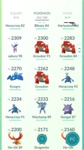 Conta lvl 37 Amarela - Pokémon