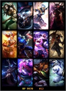 Conta Prata V 64 Champions 12 skins - League of Legends LOL
