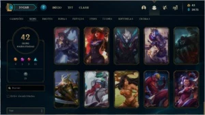 Conta de LOL muito boa 83 champ 42 skins :) prata 3 - League of Legends