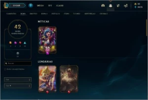 Conta de LOL muito boa 83 champ 42 skins :) prata 3 - League of Legends