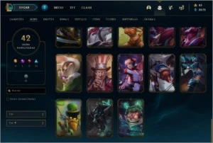 Conta de LOL muito boa 83 champ 42 skins :) prata 3 - League of Legends