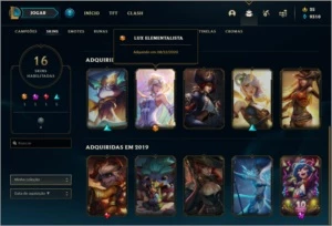 Conta prata 1 com 16 skins e 31 champs - League of Legends LOL