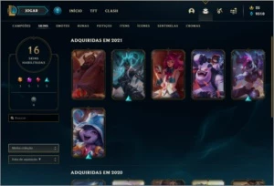 Conta prata 1 com 16 skins e 31 champs - League of Legends LOL