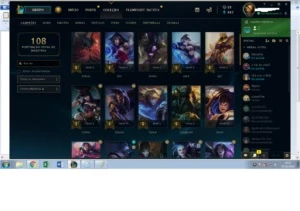 Vendo OURO 4, lv 93, 10 skins, 12 emotes, 34 champs