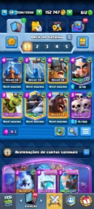 Conta Desafiante, Level 32, Arena 15, 17 Lendárias, 6 Full - Clash Royale