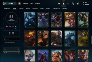 Conta Bronze 4 com 135 Champs e 53 Skins + 2 Fragmentos - League of Legends LOL