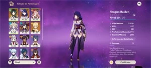 Genshin impact conta com Shogun raiden + xiao + mona AR30
