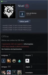 Conta Steam com CS GO e GTA V barato