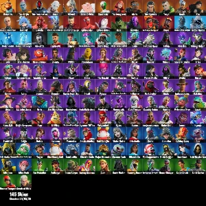 Conta Fortnite 150 skins, muitas skins e picaretas tryhard