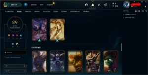 [BR] CONTA OURO I, 149 CAMPEÕES, 89 SKINS, LVL 271, ATIVA S6 - League of Legends LOL