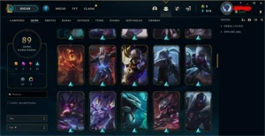 [BR] CONTA OURO I, 149 CAMPEÕES, 89 SKINS, LVL 271, ATIVA S6 - League of Legends LOL
