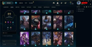 [BR] CONTA OURO I, 149 CAMPEÕES, 89 SKINS, LVL 271, ATIVA S6 - League of Legends LOL