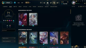 Conta LoL Ouro 2 - 122 campeões - 71 skins - League of Legends
