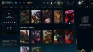 Conta LoL Ouro 2 - 122 campeões - 71 skins - League of Legends