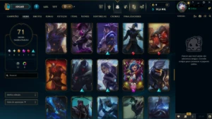 Conta LoL Ouro 2 - 122 campeões - 71 skins - League of Legends