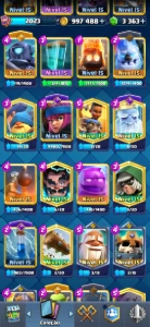 Conta clash royale 1 milhão+ em ouro e várias cartas 16
