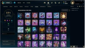 CONTA COM MUITAS SKINS E ÍCONES lvl 382!! - League of Legends LOL