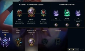 Conta DIAMANTE 4, Winrate alto, lvl 41 smurf. - League of Legends LOL