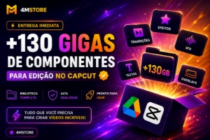Pack CapCut Premium +130GB | Edição Profissional e Rápida - Vídeos e Cortes Cortes Virais