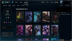 Conta League Of Legends Ouro V 107 Champs / 68 Skins Boas LOL