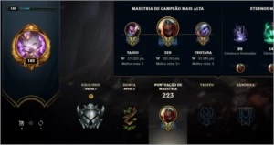 CONTA LEAGUE OF LEGENDS PRATA 1 36 SKINS, BARATO LOL