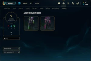 CONTA LEAGUE OF LEGENDS PRATA 1 36 SKINS, BARATO LOL