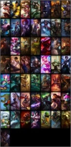 League Of Legends, Full Champ, 50 Skin, Borda Ouro LOL