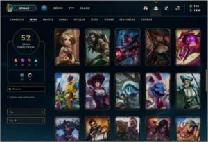 Conta ouro 3 com 100 champs e 52 skins ( MAIN ADC ) - League of Legends LOL