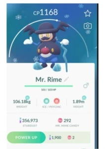 Mr.Rime - Pokemon go