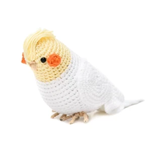 Calopsita amarela em amigurumi - Artesanato e Personalizados