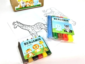 Kit Colorir e Modelar Safari com Sacola Kraft - Artesanato e Personalizados