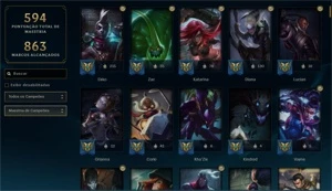 Conta League of legens, 6 anos, Platina 2 - Outros